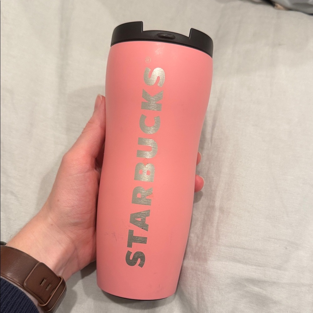 Starbucks Pink Tumbler with Black Lid